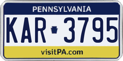 PA license plate KAR3795