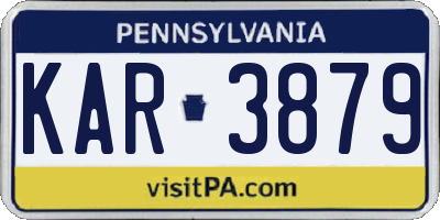PA license plate KAR3879
