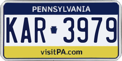 PA license plate KAR3979