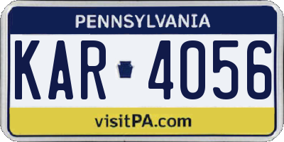 PA license plate KAR4056