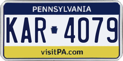 PA license plate KAR4079