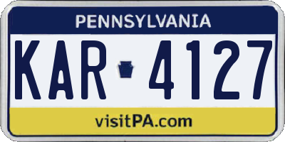 PA license plate KAR4127