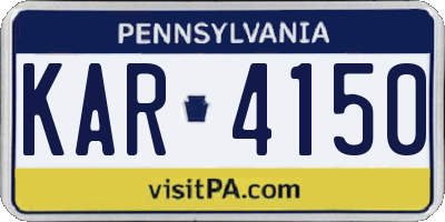 PA license plate KAR4150