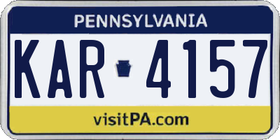 PA license plate KAR4157