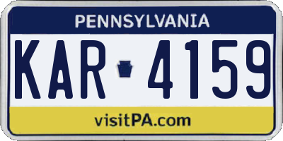 PA license plate KAR4159