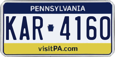 PA license plate KAR4160
