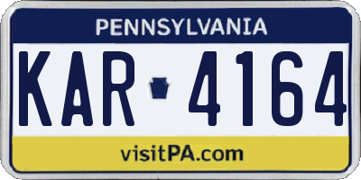 PA license plate KAR4164