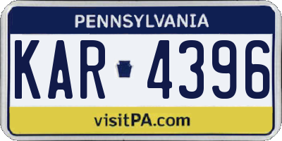 PA license plate KAR4396