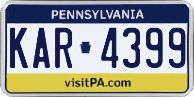 PA license plate KAR4399