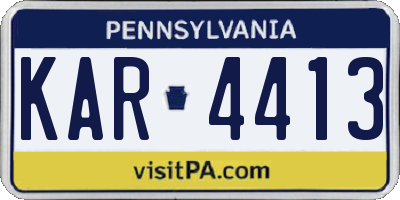 PA license plate KAR4413