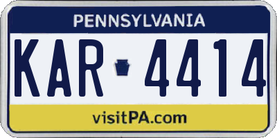 PA license plate KAR4414