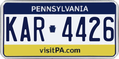 PA license plate KAR4426