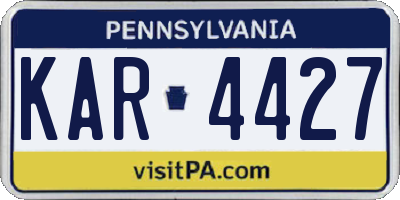 PA license plate KAR4427