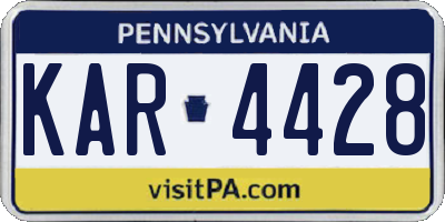 PA license plate KAR4428