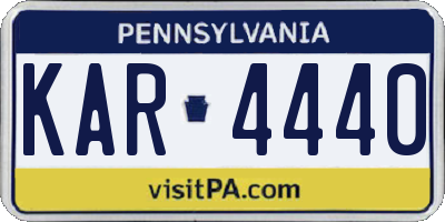 PA license plate KAR4440