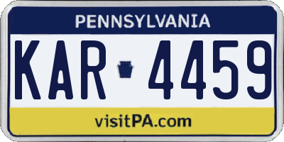 PA license plate KAR4459
