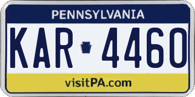 PA license plate KAR4460