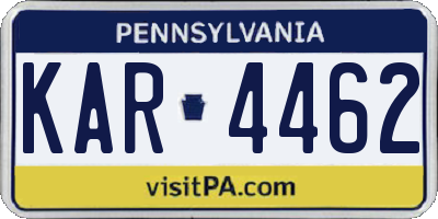 PA license plate KAR4462