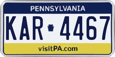 PA license plate KAR4467