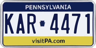 PA license plate KAR4471