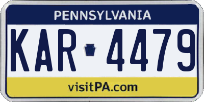 PA license plate KAR4479