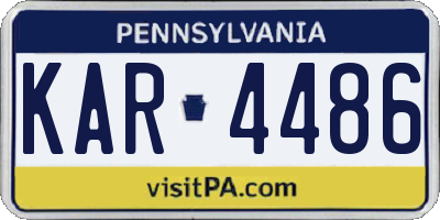 PA license plate KAR4486