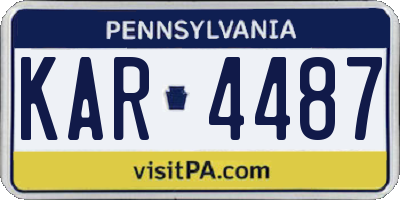 PA license plate KAR4487