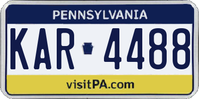 PA license plate KAR4488