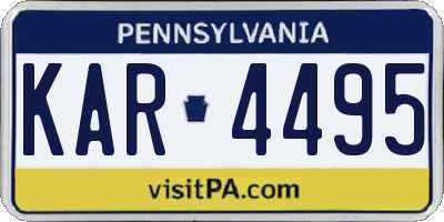PA license plate KAR4495