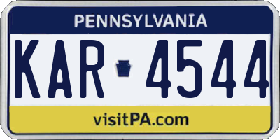 PA license plate KAR4544