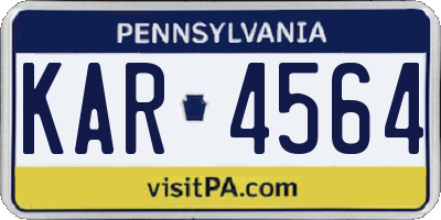 PA license plate KAR4564