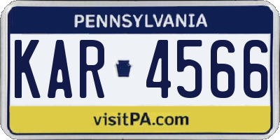 PA license plate KAR4566