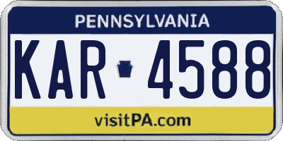 PA license plate KAR4588