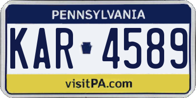 PA license plate KAR4589
