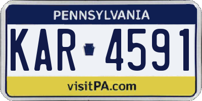 PA license plate KAR4591
