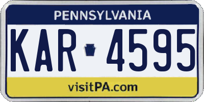 PA license plate KAR4595