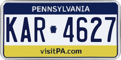 PA license plate KAR4627