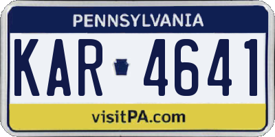 PA license plate KAR4641