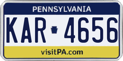 PA license plate KAR4656