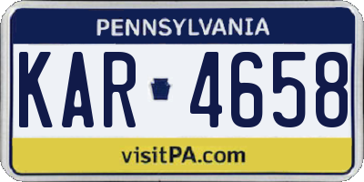 PA license plate KAR4658