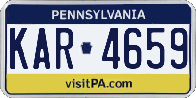 PA license plate KAR4659