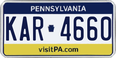 PA license plate KAR4660