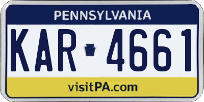 PA license plate KAR4661