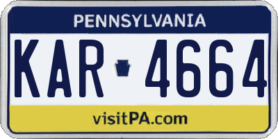 PA license plate KAR4664