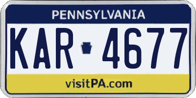 PA license plate KAR4677