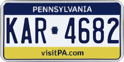 PA license plate KAR4682