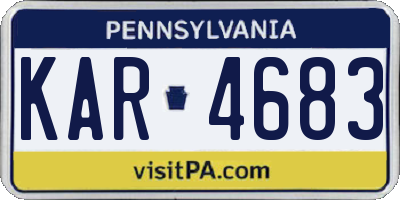 PA license plate KAR4683