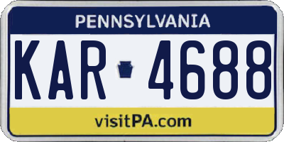 PA license plate KAR4688