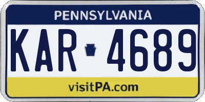 PA license plate KAR4689