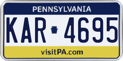 PA license plate KAR4695